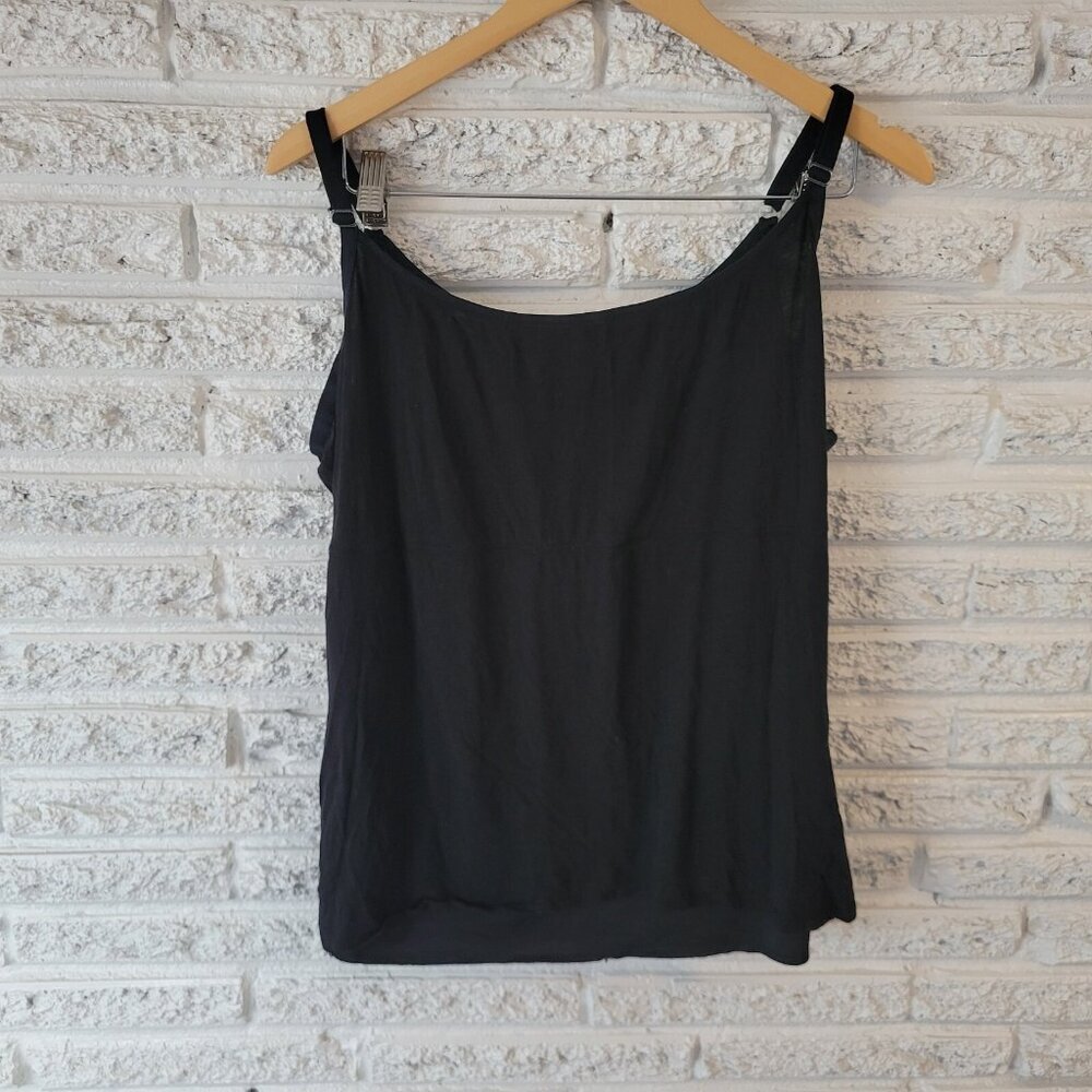 Daisy Fuentes Women's 2X Black Camisole Tank Top Adjustable Straps BLA150E